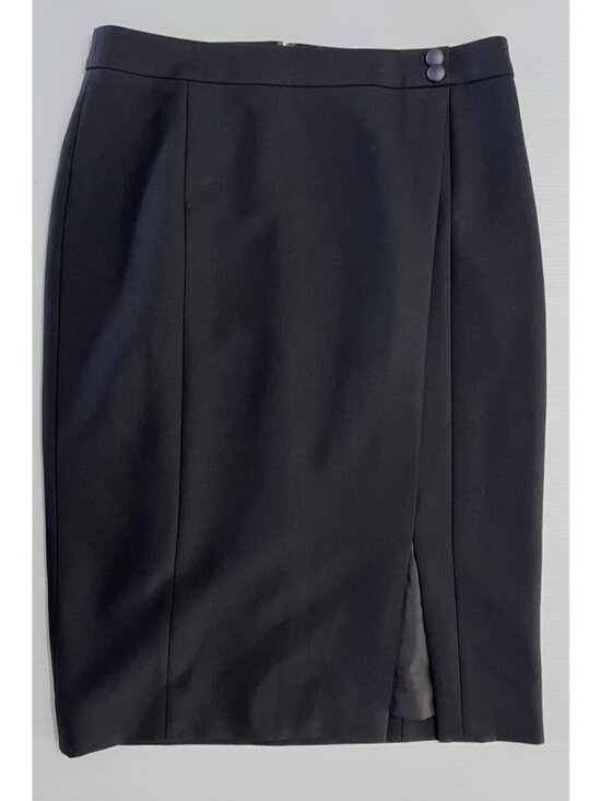Classiques Entier Dresses & Skirts - Classiques Entier Black Midi Skirt Size 12 NWT Front Slit Career Office Work